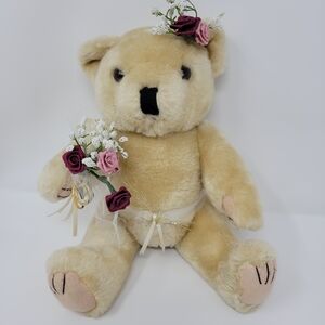 Ring Bearer Teddy Bear 2001 Pacific Craft Jointed Wedding | 12” Plush Vintage